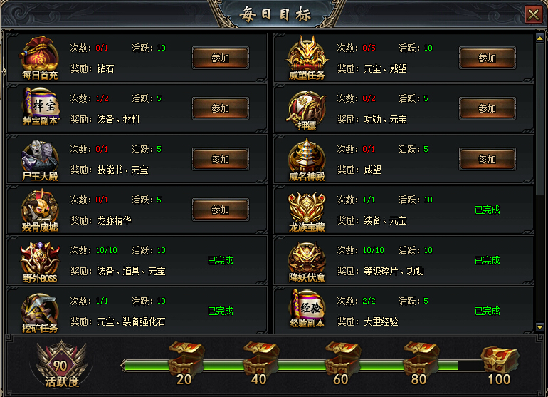 特玩传奇国度每日目标 特玩传奇国度每日目标